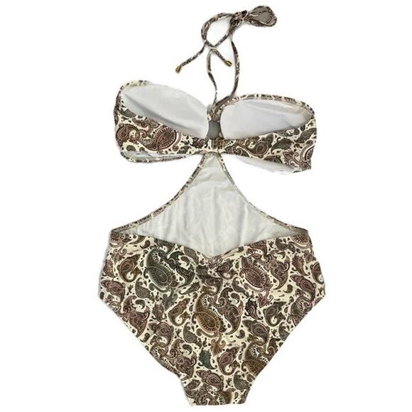 Swimsuit Alexandria Monoki One Piece in Paisley Print Size X-Large - Picture 4 of 7